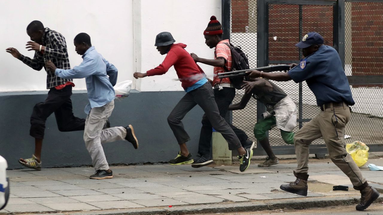 A police officer fires rubber bullets at anti-immigrant protesters in Pretoria, South Africa, on Friday, February 24. Rampant unemployment and high crime rates have stoked anger against foreign migrants. Some South Africans <a href="http://www.cnn.com/2017/02/24/world/south-africa-anti-immigrant-protests/" target="_blank">have attacked foreign-owned shops in the city.</a>