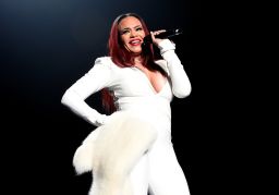 Faith Evans performs onstage during the Bad Boy Family Reunion Tour in 2016.