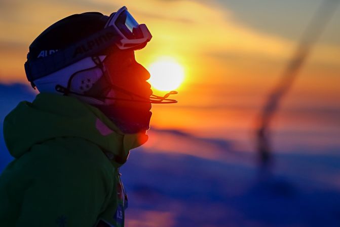 Spectacular sunsets were seen in Levi when the Lapland resort hosted the tour in November. 