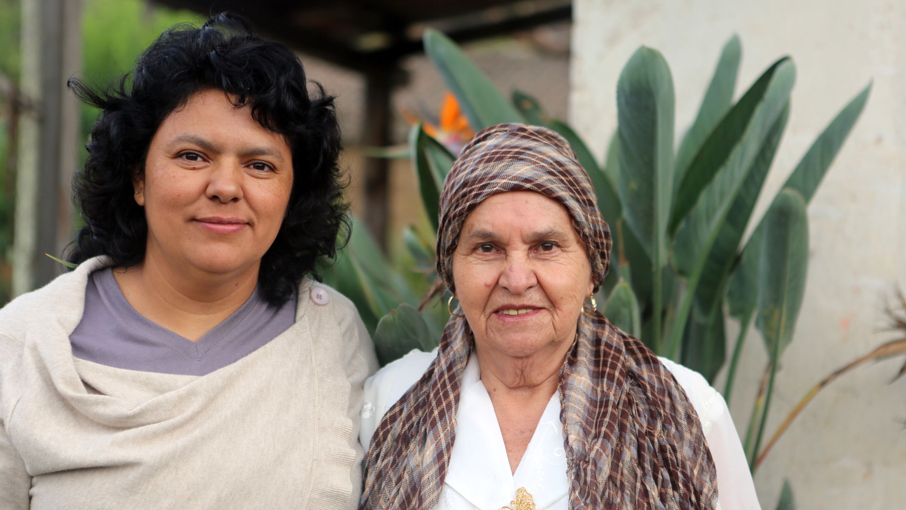 Berta Cáceres with her mother Doña Berta in their home in La Esperanza, Intibucá, Honduras.