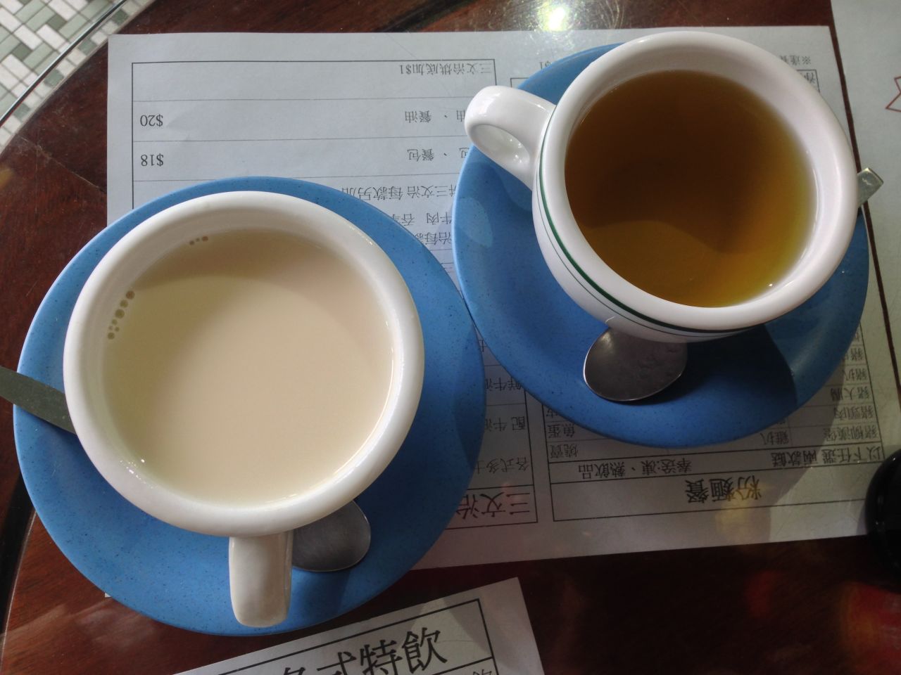 Milk tea is a staple in Hong Kong's cha chaan teng diners.