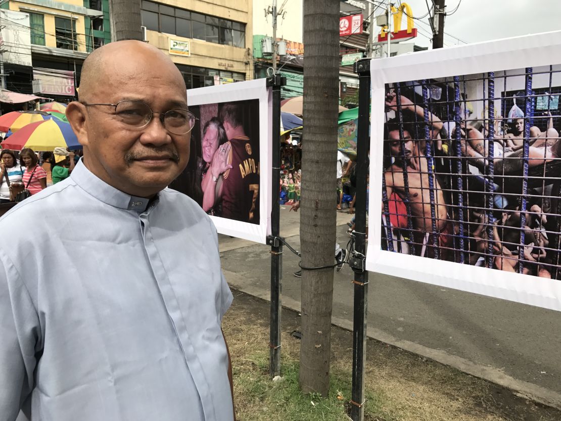 Duterte critic Father Amado Picardal at the Redemptorist Church in Baclaran, Philippines.