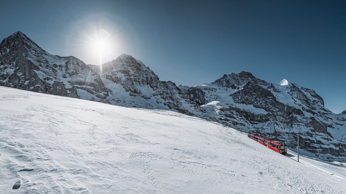 The Jungfrau railway has been climbing the mountain since 1912.