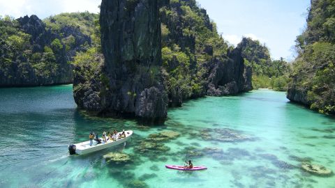 Surrounded by karst rock formations, Palawan anchors the southwest corner of the Philippines, a largely undeveloped island that channels the wild vibe of nearby Borneo. 