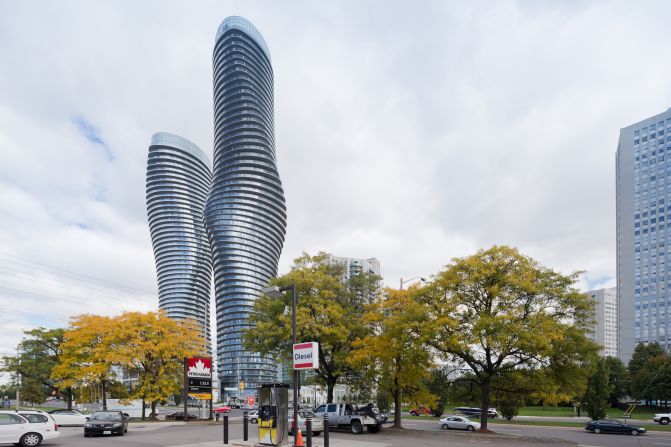 Ma Yansong was initially commissioned to design just one tower for the Toronto suburb, but when all 400 sold in one day, the developers requested a second. Because of their curvy shape, the pair are popularly known as the Marilyn Monroe towers. 
