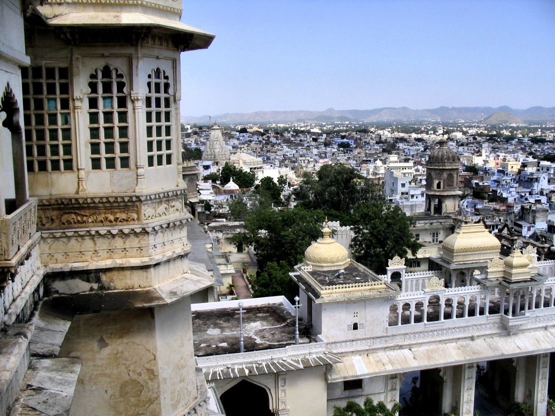 Turrets and towers define Udaipur.