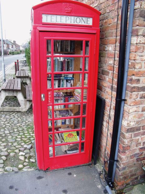 <strong>Fancy a book?</strong> Another popular phone box conversion is into libraries, or community book swaps. This library/phone box is in Cheshire. 