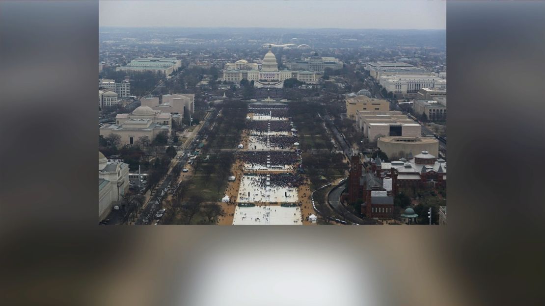 A White House spokesman disputed estimates of the size of the crowds at President Trump's inauguration.