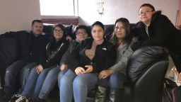 Francisca Lino, second from right, spent time Tuesday with her family before going to her first check-in with US Immigration and Customs Enforcement since Donald Trump became President.