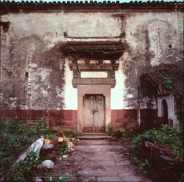 Yin Yu Tang's front entrance is seen before it was moved to the US.