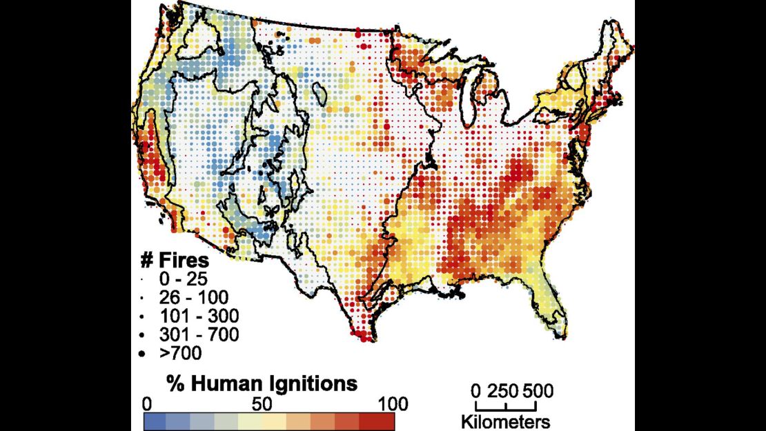 NASA study wildfires human