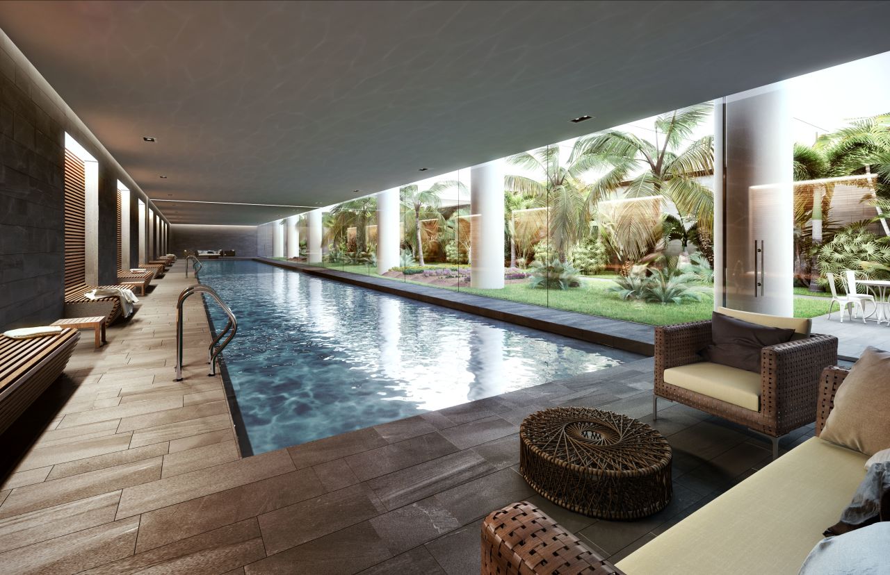Planned amenities include a pool and an underground garden that features simulated natural light.