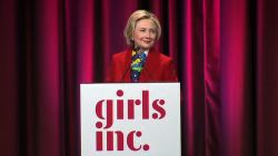 hillary clinton speaking at Girls Inc. event