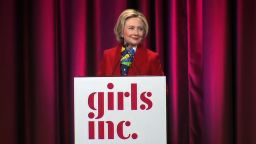 hillary clinton speaking at Girls Inc. event