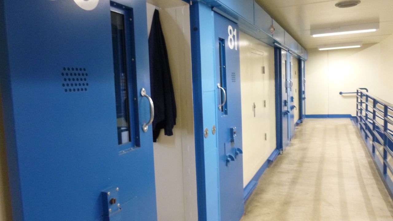 A hallway inside Lovelock Correctional Center.