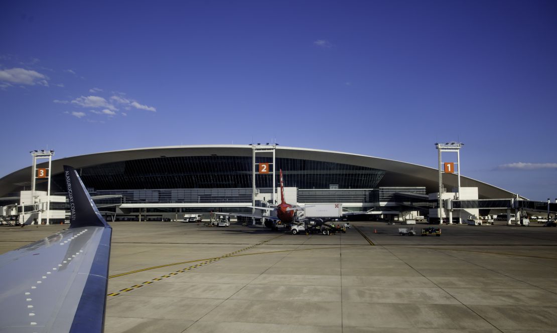 Montevideo's airport is renowned for its stylish exterior.