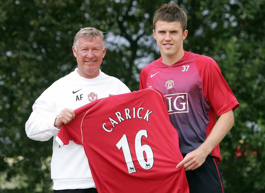 But after two seasons at White Hart Lane, Carrick was lured to United by Sir Alex Ferguson, taking former captain Roy Keane's iconic number 16 shirt. 