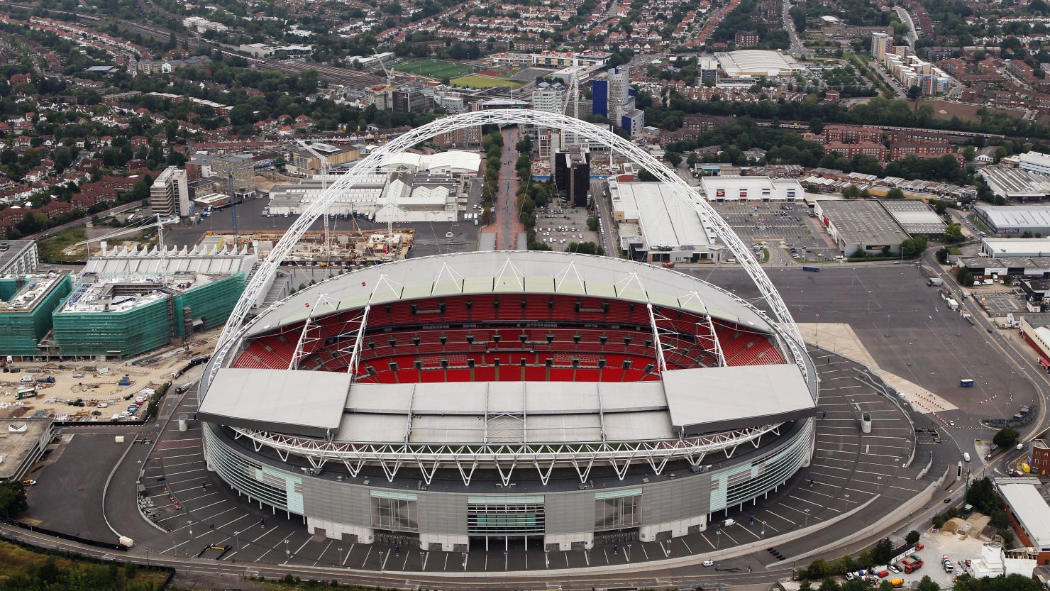 Wembley Stadium was re-opened in 2007 after it was completely rebuilt.