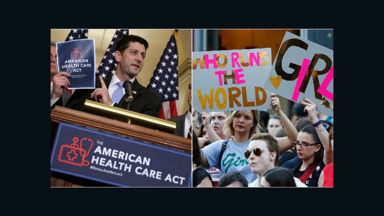 The two big stories today: GOP markup of the new health care bill; and it's International Women's Day.