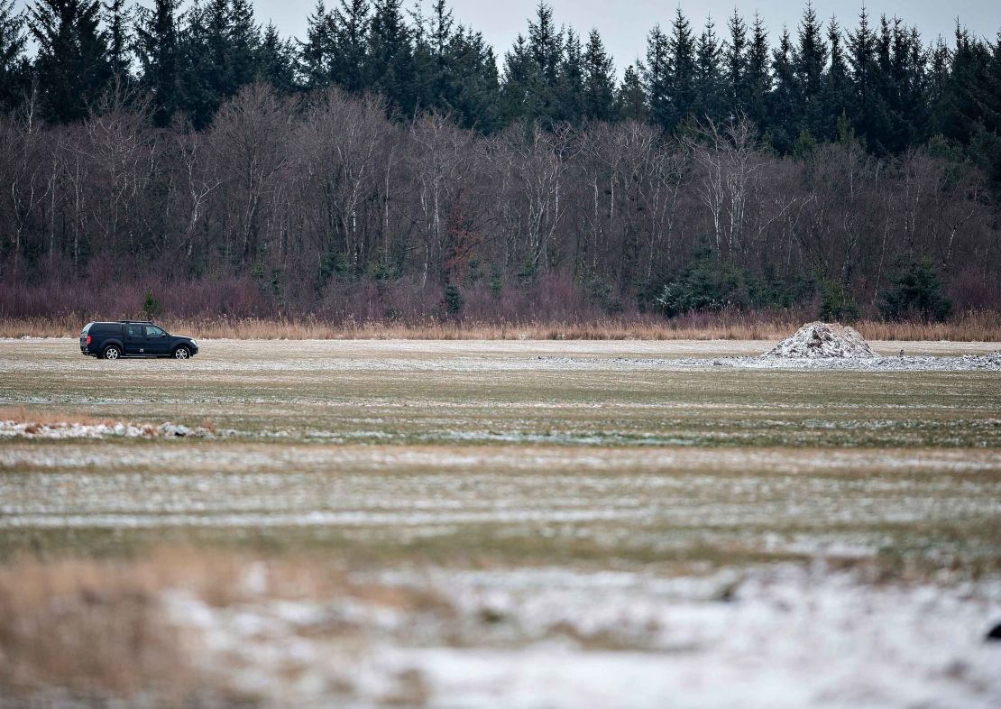 The World War II aircraft was found buried in this field in Northern Jutland. 