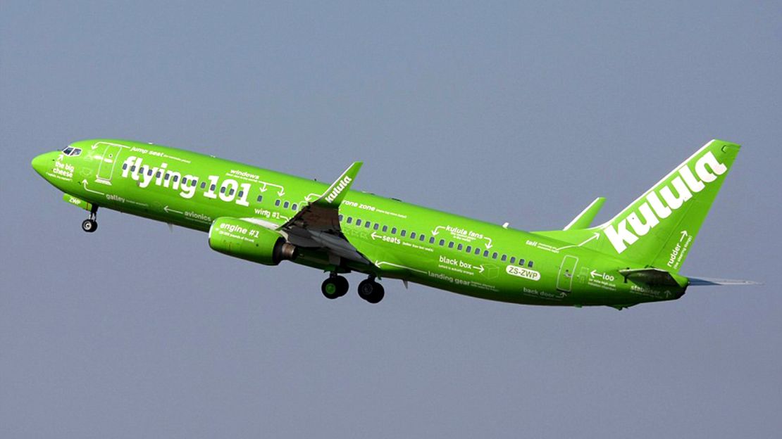 Kulula's bright green plane definitely catches eyes.