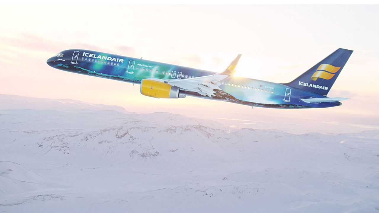 <strong>Icelandair -- Northern Lights: </strong>Not only is the livery of Icelandair's Boeing 757's Hekla Aurora design impressive, cabin lighting inside the plane also mimics the Northern Lights. 