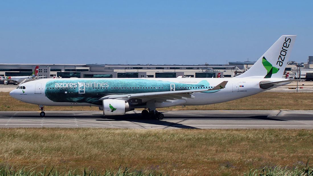 <strong>Azores Airlines -- Whale: </strong>In a nod to the Azores' claim to being one of the largest whale sanctuaries in the world, the Azores Airlines transformed its livery into a blue sperm whale. <br />