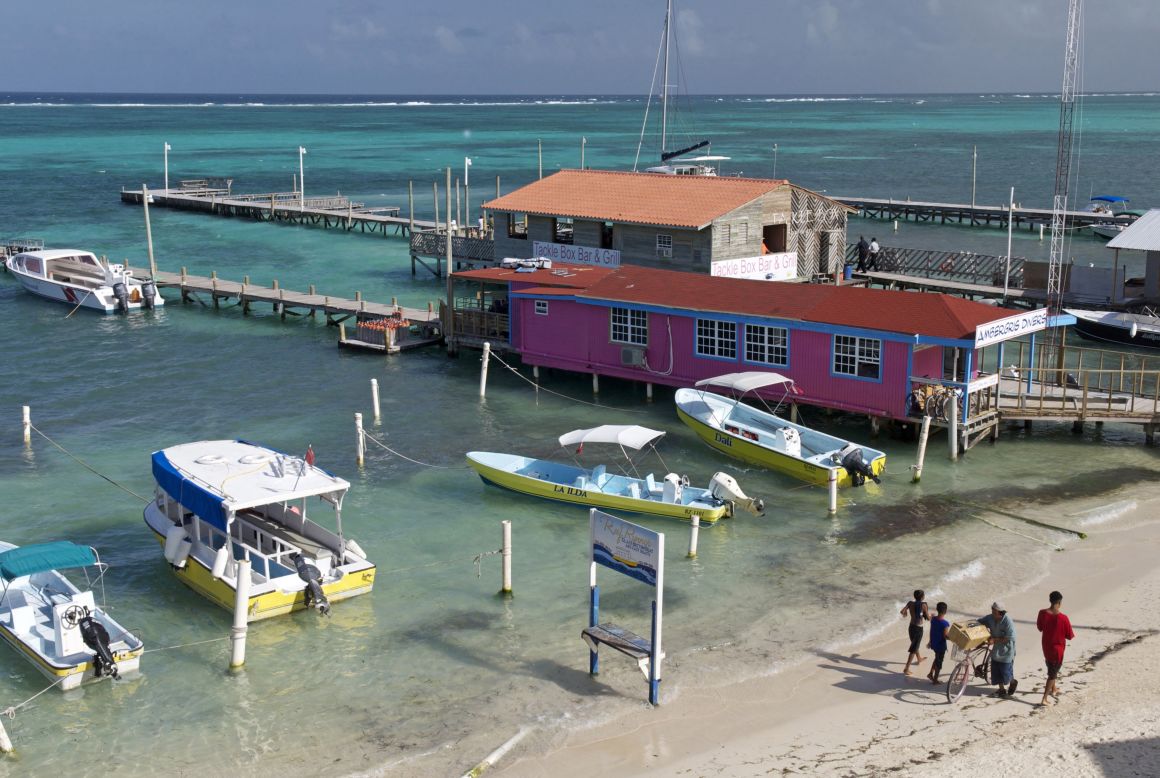 Proximity to both the mainland and Barrier Reef (a few hundred meters away) makes Ambergris Caye (the largest island in the country) the destination of more than 50% of Belize tourists. The primary town of San Pedro is the best party spot in the country. There are only a few good stretches of beach here. The draw is the chance to hang with fellow travelers and sample the best of mestizo-influenced cuisine while puttering around the island on a rental golf cart.