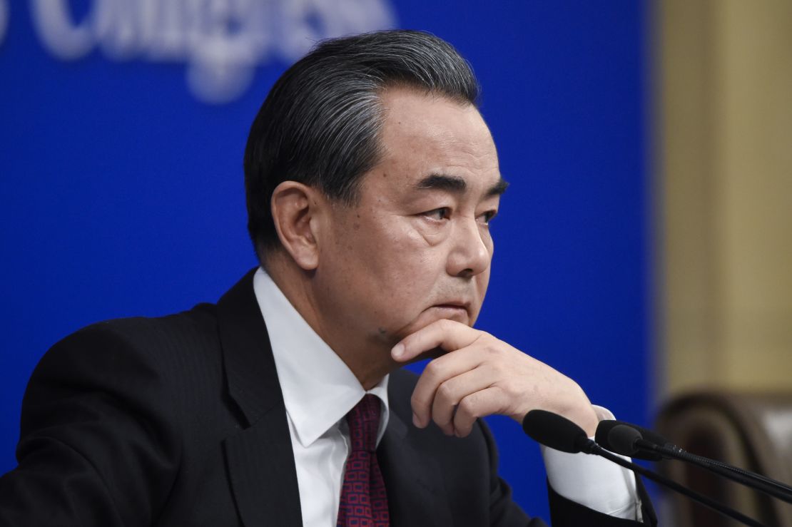 China's Foreign Minister Wang Yi at a press conference in Beijing on March 8.