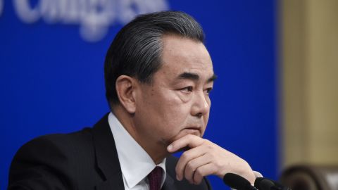 China's Foreign Minister Wang Yi at a press conference in Beijing on March 8.