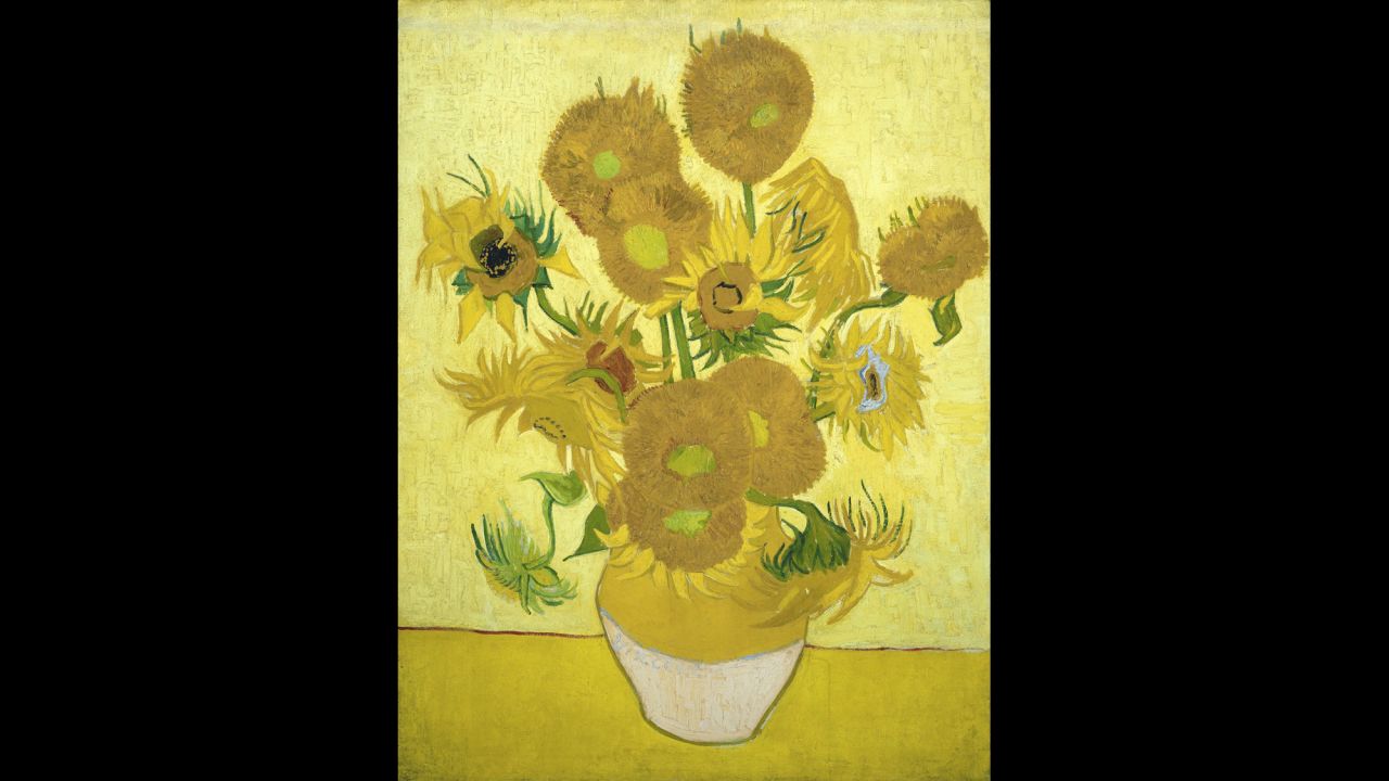 In spite -- or perhaps because -- of his troubles, he created legendary masterpieces, such as his "Sunflowers" series, pictured here.