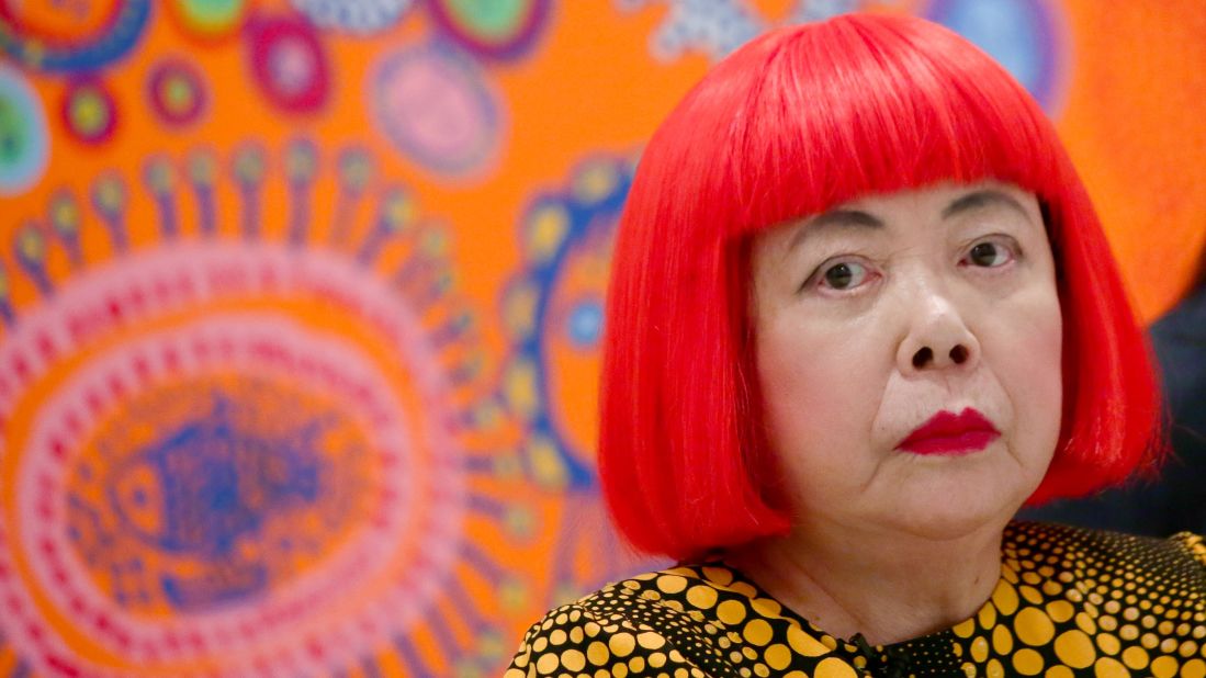 Japanese artist Yayoi Kusama voluntarily checked herself into a psychiatric institution in the 1970s, where she became a permanent resident. 