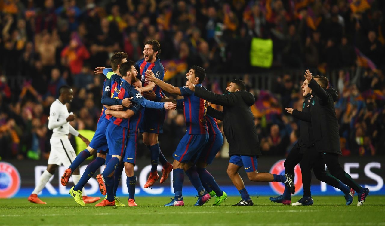 Staff, players and supporters could barely contain themselves. Mission impossible had been completed and Barcelona had reached the Champions League quarterfinals in a manner never seen before.