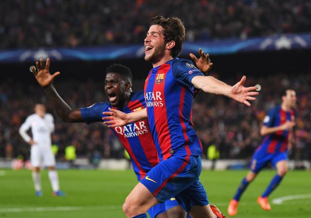 Barcelona had the PSG players staggering back onto the ropes and, with more or less the final kick of the game, Sergi Roberto scored the goal that would <a href="index.php?page=&url=http%3A%2F%2Fedition.cnn.com%2F2017%2F03%2F08%2Ffootball%2Fbarcelona-psg-reactions%2F">reverberate around the world.  </a>