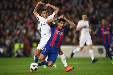 A pinpoint Neymar freekick in the 88th minute might have induced Parisian nerves but it wasn't until Luis Suarez went down in the penalty area in added time that Barcelona truly believed.