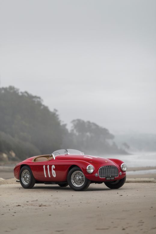 The 1950 Ferrari 166 MM Barchetta by Touring has an estimated price of$8 million to $10 million.