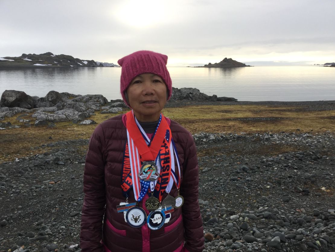 Despite her marathon training, Chau Smith still works 10-hour days.