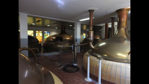 The fermentation vats at Orval. The two in the foreground are originals and now only for show.