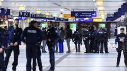 Dusseldorf police inside train station ax attack scene