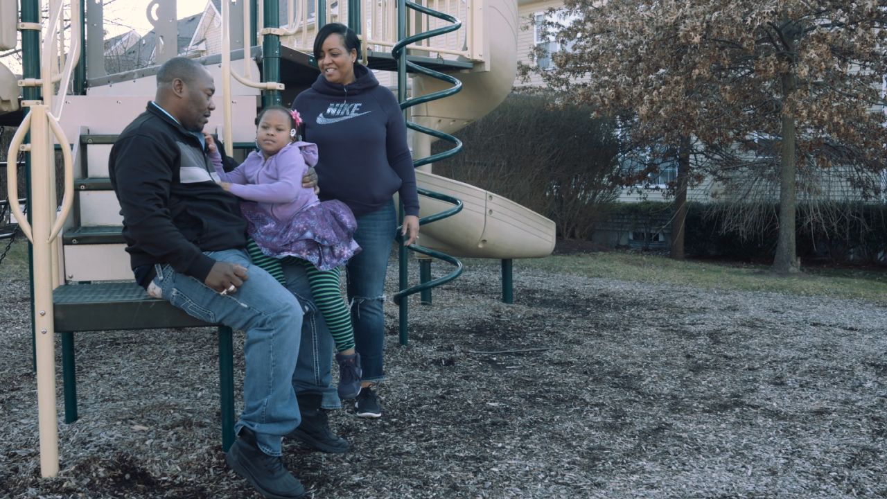 Derrick and Nicole Hamilton with their daughter Maia
