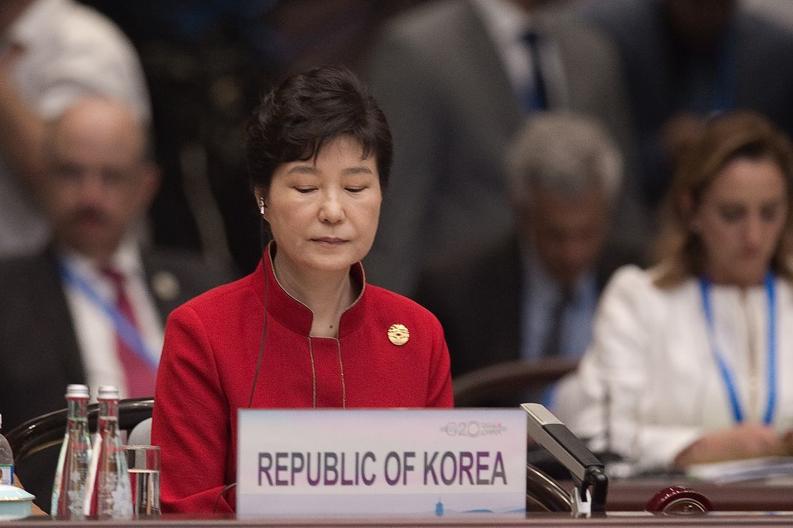 South Korea's President Park Geun-Hye in September 4, 2016.