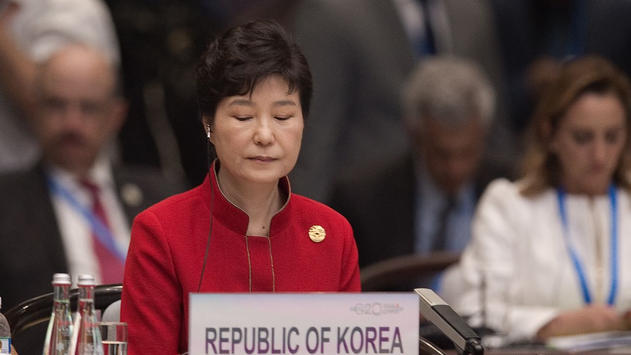 South Korea's President Park Geun-Hye in September 4, 2016.