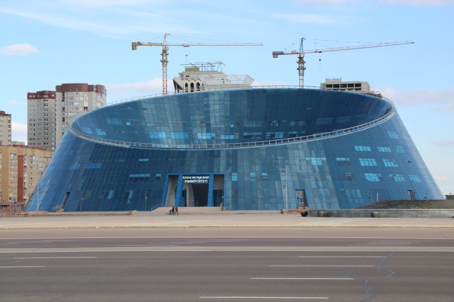 <strong>Futuristic facades: </strong>Also known as the Kazakh National University of Arts, the Shabyt Art Palace resembles a blue bowl. Across seven floors, there are various lecture halls, artists' studios and concert halls. 