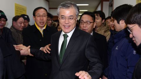 South Korean presidential candidate Moon Jae-In during the campaign in 2012.