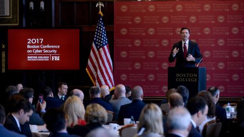 FBI Director James Comey speaks at a cybersecurity conference in Boston on Wednesday, March 8. Comey warned that Americans <a href="http://www.cnn.com/2017/03/08/politics/james-comey-privacy-cybersecurity" target="_blank">should not have expectations of "absolute privacy."</a> But he added that Americans "have a reasonable expectation of privacy in our homes, in our cars, in our devices. It is a vital part of being an American. The government cannot invade our privacy without good reason, reviewable in court."