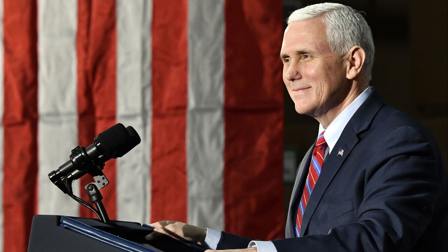 Vice President Mike Pence speaks at the Trans Parts and Distribution Center, Saturday, March 11, 2017, in Louisville, Ky. Pence said Obamacare failed the nation and the Trump administration needs the backing of rank-and-file Republicans to pass their health care overhaul. 