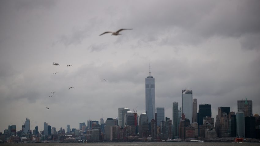 NEW YORK, NY - MARCH 10: A view of Lower Manhattan from the Staten Island Ferry, March 10, 2017 in New York City. A winter weather advisory was in effect for the area until 2pm. (Photo by Drew Angerer/Getty Images)