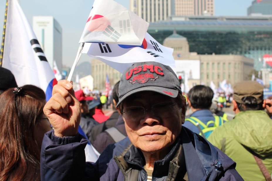 "Young people don't understand," said Song Bok-sung, 80, who was protesting Park's impeachment. "We remember the (Korean War) and how bad it can get." 