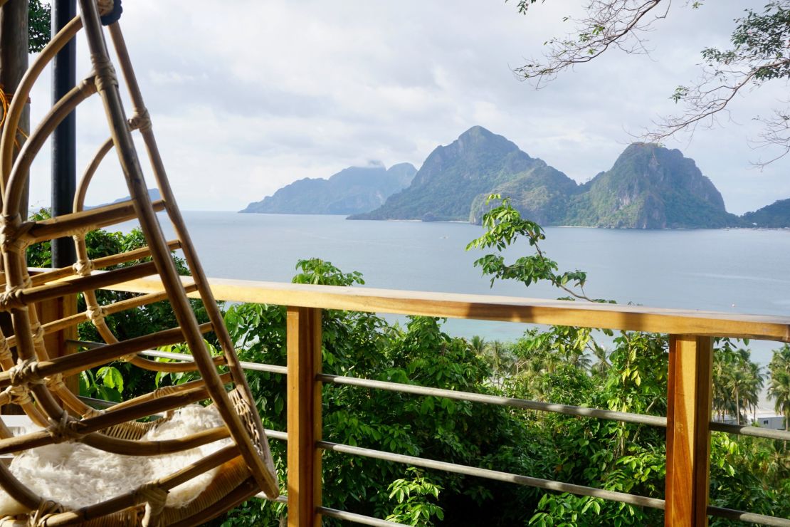 The Bird House's "Mother Nest" overlooks Bacuit Bay, in El Nido. 