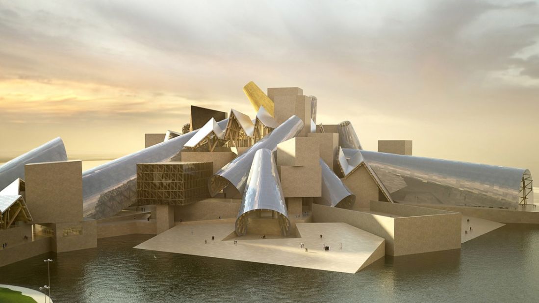 While construction is yet to begin on the Guggenheim Abu Dhabi, designed by Frank Gehry, it is part of a larger complex of cultural institutions being built on Saadiyat Island to attract tourists. It will showcase art from the 1960s and onwards.